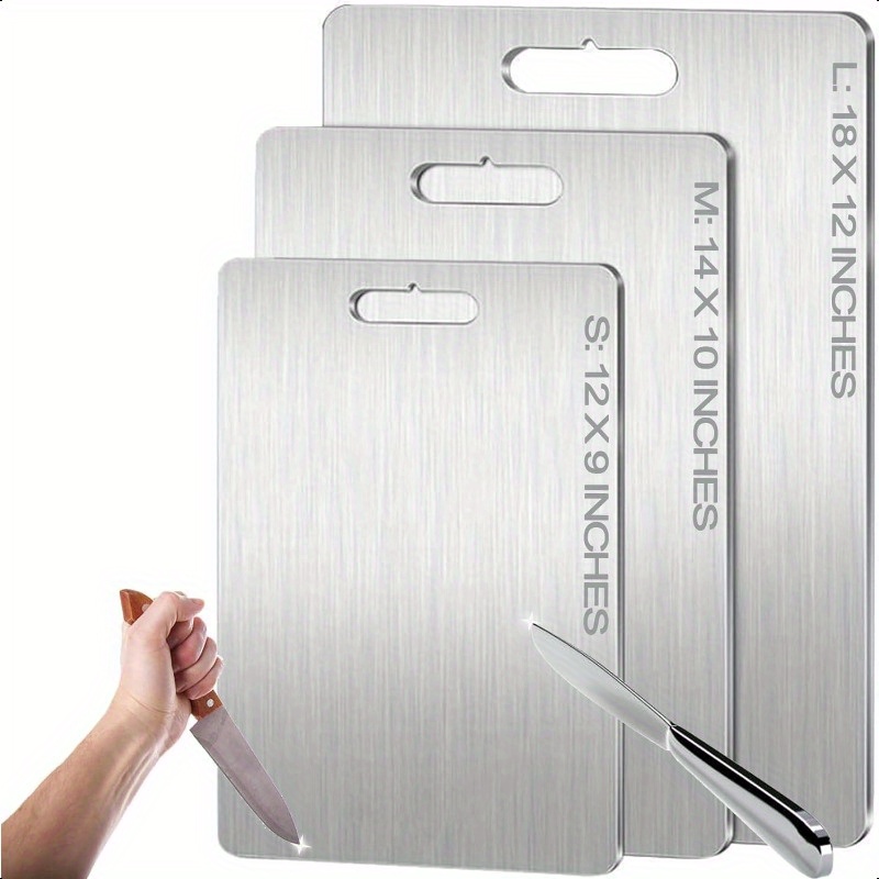TEMU Titanium Cutting Boards Titanium Cutting Boards For Kitchen Hygiene And Durability Dishwasher Safe Ideal Cooking Tasks 14 X 10 In