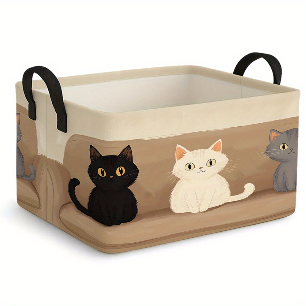 TEMU A Large Foldable Storage Basket Featuring A Sofa , This Oversized Basket Serves As An Open Storage Box. A Rectangular Fabric Storage Container