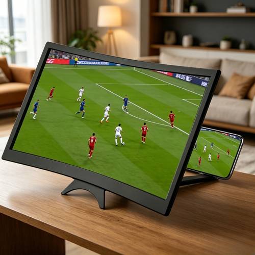 1개 30.48cm 접이식 휴대폰 화면 확대경, 신상품 휴대폰 액세서리, 3D HD 곡면 대형 화면, 내장형 휴대폰 거치대, 모든 스마트폰용 범용(블랙)