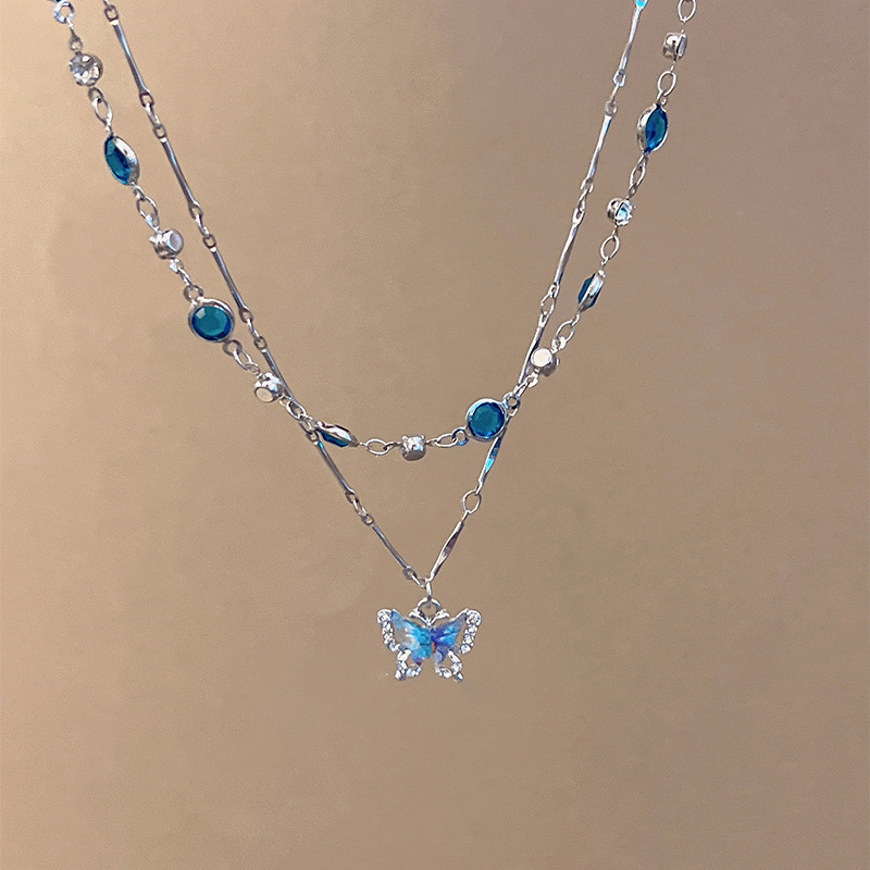 1 elegant dubbellager fjärilshalsband för kvinnor - Temu Sweden