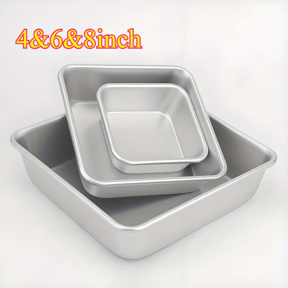 3pcs Rectangle Aluminum Baking Pan Set, Oven and  Dishwasher Safe, for Mother'S Day, Birthday, Cake, Bread, Pie