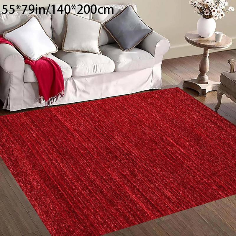 Tapis De Noël Lavable 60x240 Cm – Poils Bas, Antidérapant, Motif Flocon, Pour Couloir/Entrée/Salon (Rouge Festif)
