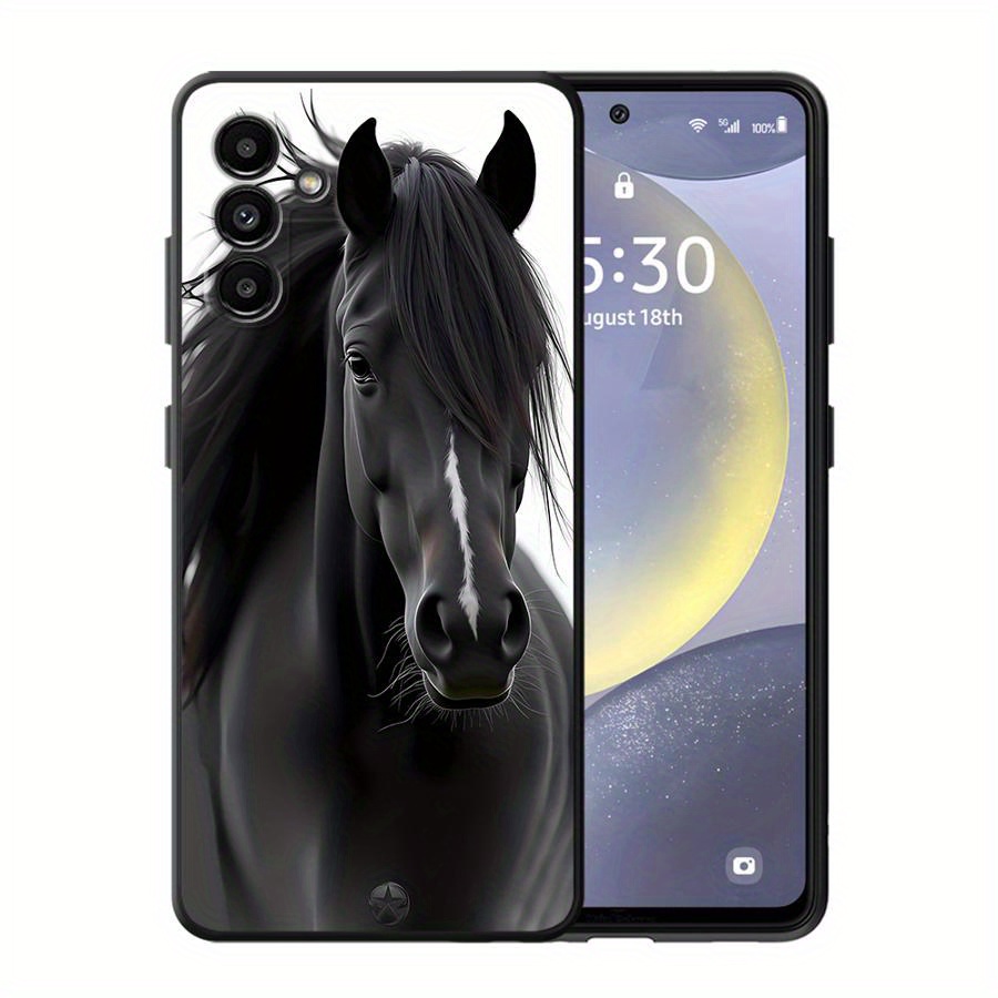 TEMU Phone Case: Portrait Phone Case Suitable For For Galaxy A20 A20s A70 A04s A05s A10 A12 A03 Core A30 A13 A15 A16 A06 A14 A50 A04 A05 Black Soft
