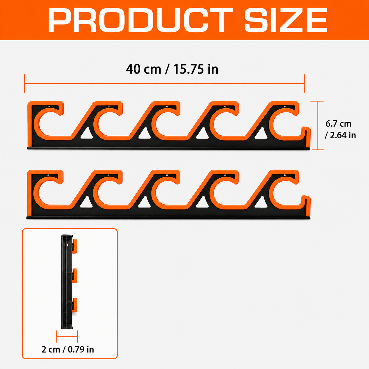 TEMU 2-pack Space-saving Rod Racks | Wall- Or Ceiling-mounted Rod Storage Organizer With Soft Tpu Protective Pad, Abs Plastic Rod Rack Storage,