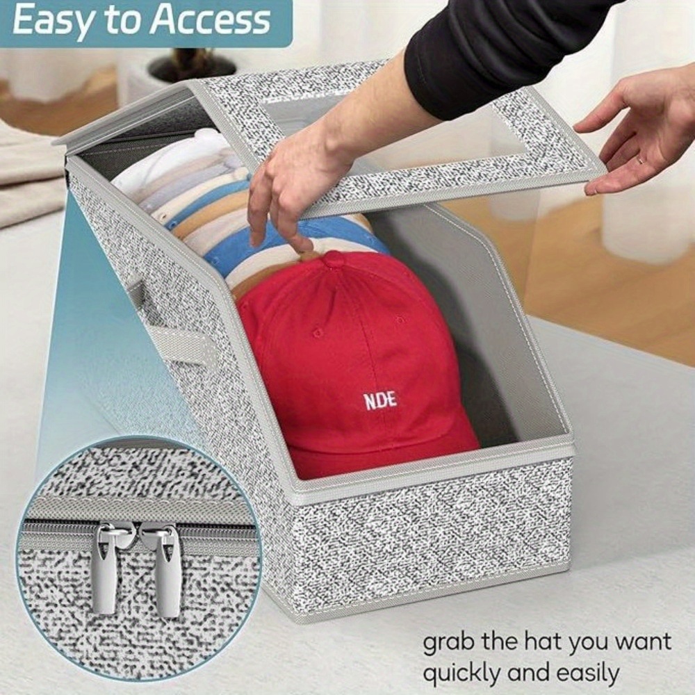 Organisateur De Casquettes Empilable - Range Jusqu'à 14 Casquettes Dans Ton Placard - Anti-poussière Et Gain De Place
