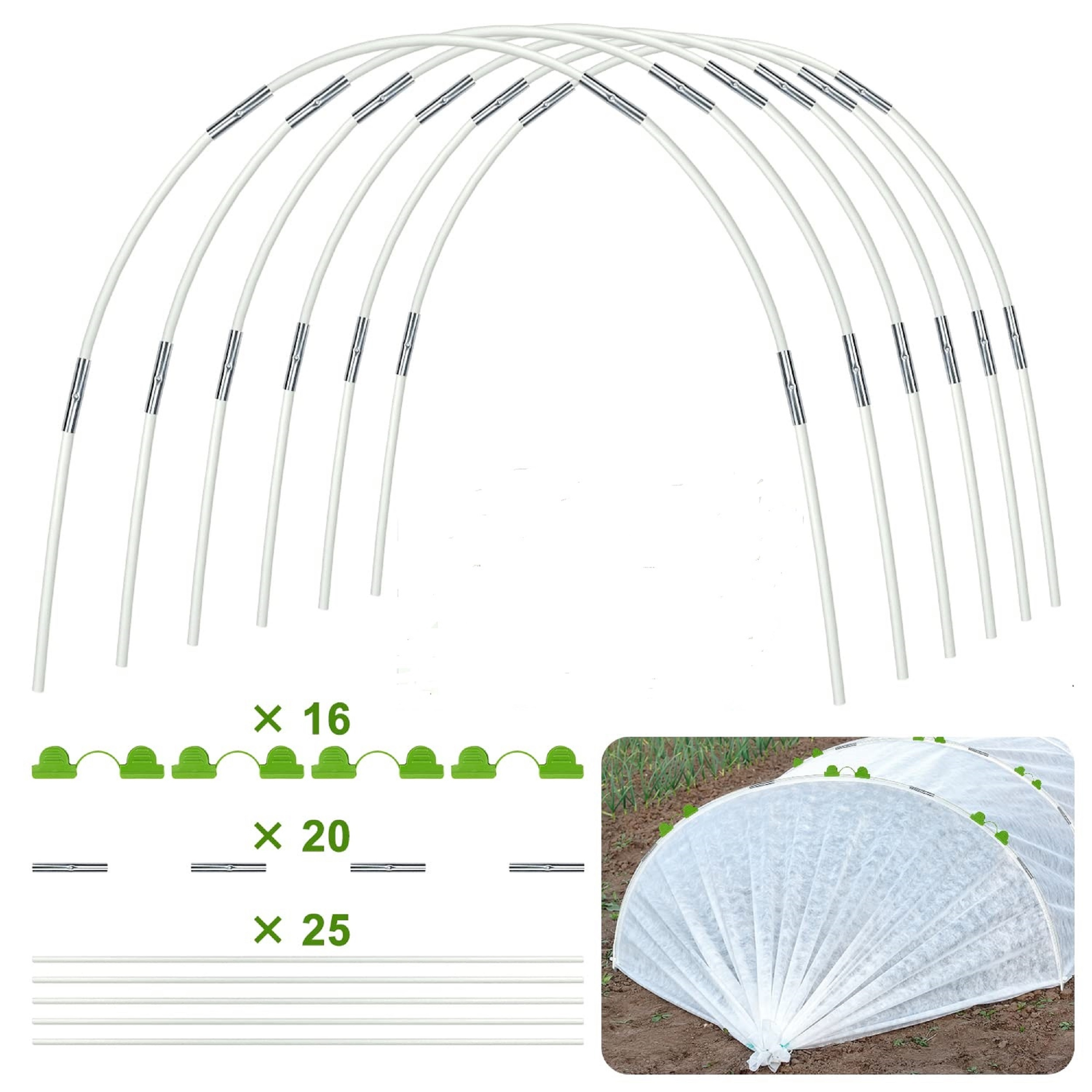 E-shop Geeignet für Pflanztunnel von 43 Zoll oder breiter, rostfreier -Stützrahmen, geeignet für Gartengewebe, Pflanzenstützen, Gartenstäbe,