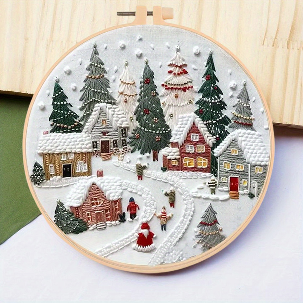 

Diy Christmas Embroidery Kit - & , Needlework Craft Supplies For Decor