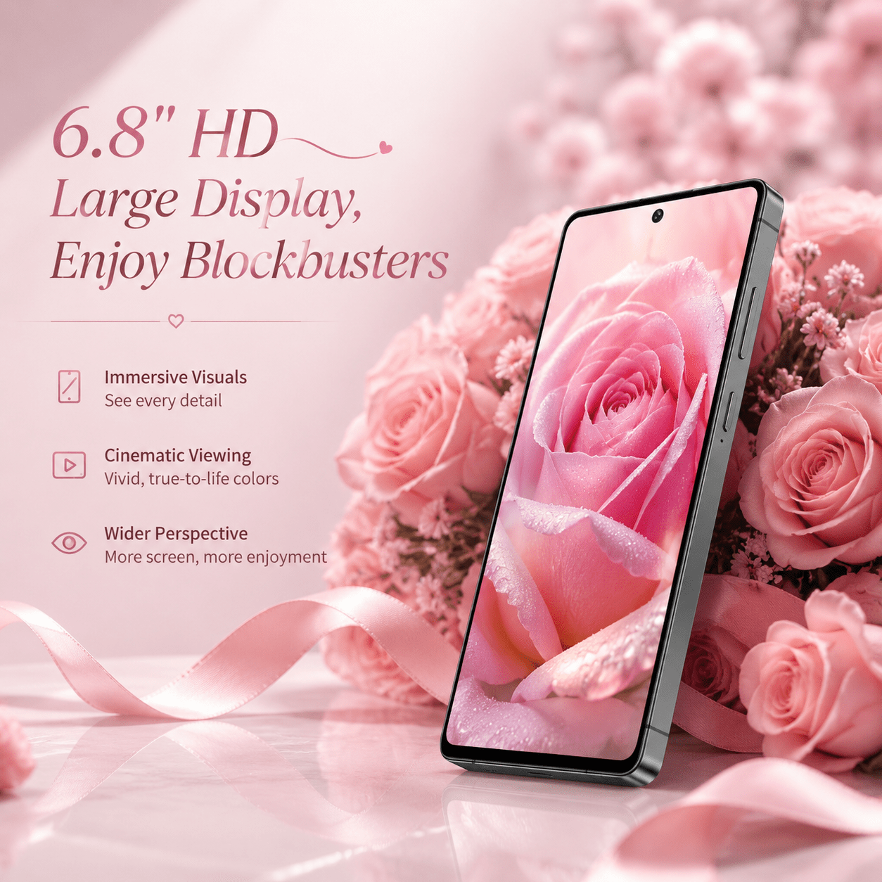 study essential unlocked mobile phone with 4gb 64gb large memory   with stylus 6 8 inch hd screen   and easy interface for   Product details 1