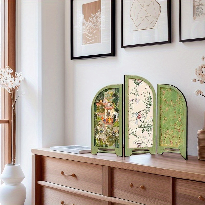 アンティーク雑貨 Beautiful tabletop partitions. Vintage Asian style Table Top mini room dividers | eBay