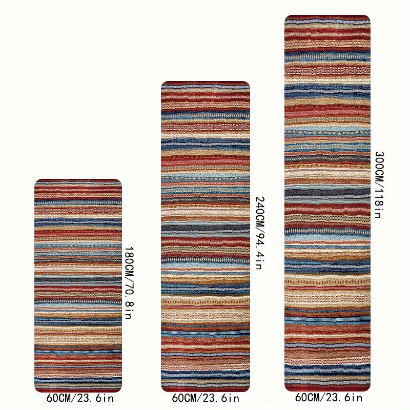 Thick Colorful Wood Pattern Kitchen Floor Mat, 1.1cm Thick