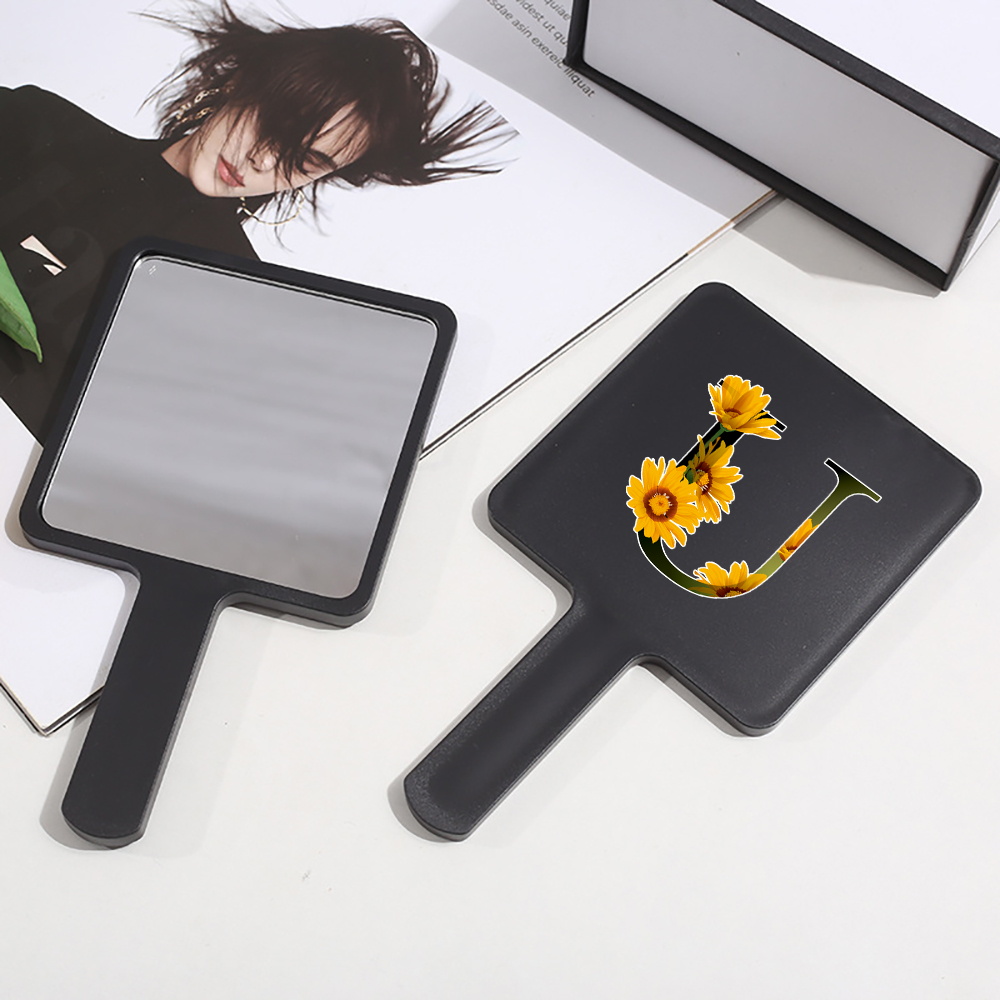 Mini Hand Mirror with Easy Grip Handle, High Definition Scratch-Proof Surface
