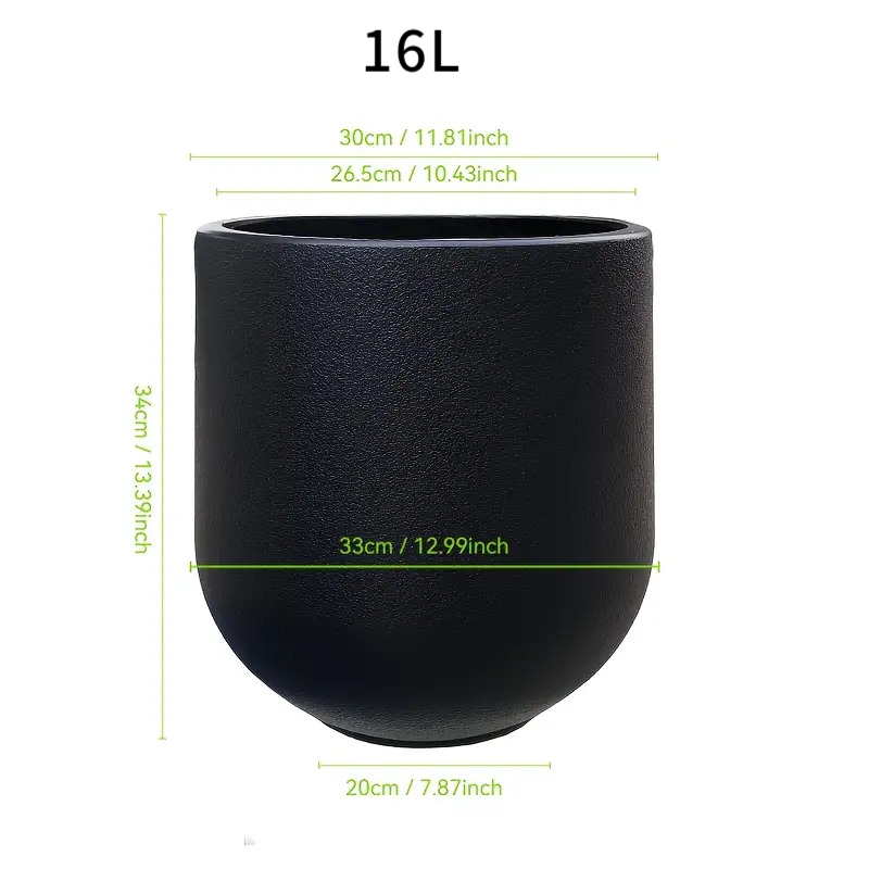1 Nordic Modern Plastic Flower Pot, Featuring An , Lightweight, And Durable Wine With A Rock-like Texture Surface And Drainage Holes. Suitable For Artificial And , Indoors And Outdoors