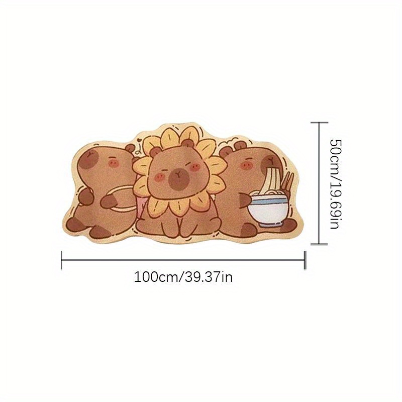TEMU Plush Carpet Suitable For Bedroom - Thick Irregular Shaped Bedside Rug With Adhesive Pile, Soft Machine-washable Mat, Thick Warm Carpet, Modern