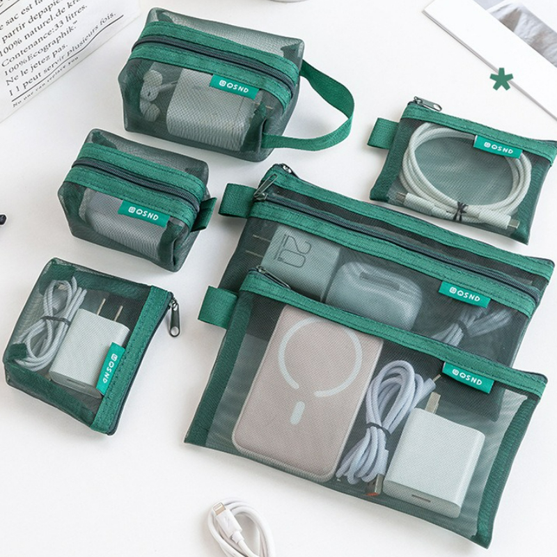 E-shop 6 Stück Transparente Mesh Münzfach, Tragbare Münztasche, Mini Reißverschluss Münzfach, Tragbare Münztasche für Unterwegs, Kann Karten Schlüssel