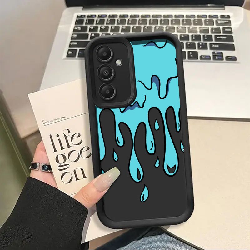 TEMU Phone Case: Core Style Art Pattern For Galaxy S25 S24 S23 S22 S21 S20 Fe 4g 5g Shockproof Protective Case With Soft Tpu Material And For Daily