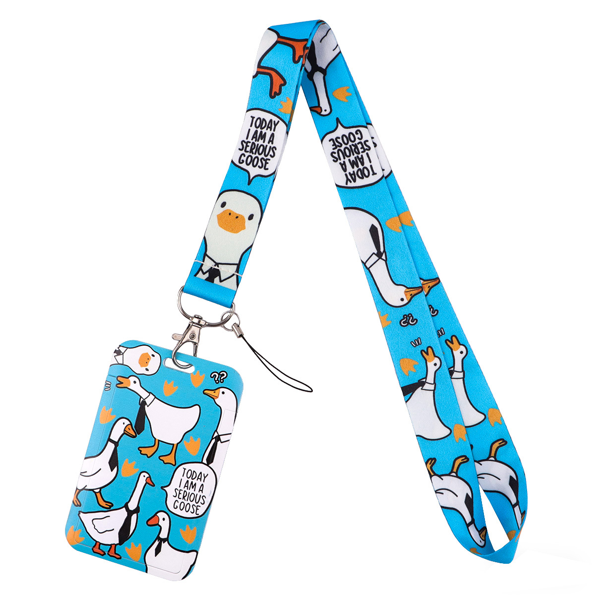 TEMU 1pc Goose Key Lanyard Car Keychain Personalise Office Id Card Pass Gym Mobile Ring Badge Holder
