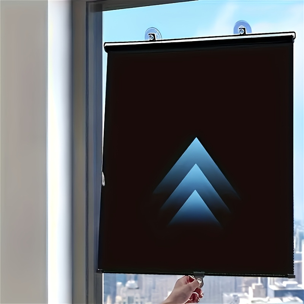 2 Easy-to-install Blackout Curtains with Matching Suction Cups, No Drilling Required. Suitable for Kitchens, Bathrooms, Bedrooms, Car Interiors, and Hallway Sunshades