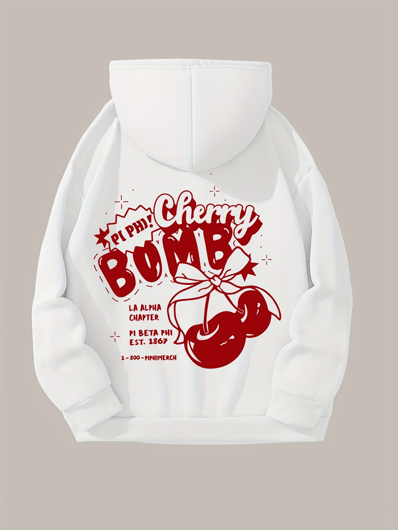 cherry sweatshirt sold on Temu United States