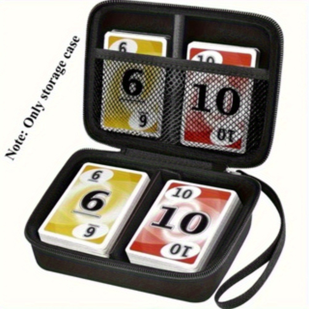 Image of Hard Shell Compatible With Stage 10 /suitable For Skip Bo/suitable For Taco. It Can Up To 360 Cards. Includes 2 Detachable Dividers (black) - Applicable To The Casing
