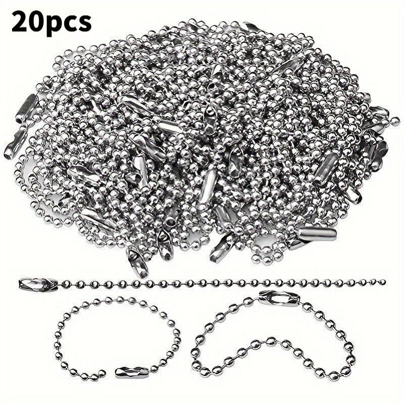 TEMU 20 portachiavi con connettori a sfera. per gioielli fai da te, portachiavi, targhette per cani e forniture per piccole imprese.