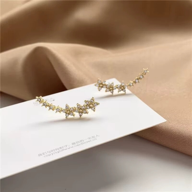 TEMU 1 Pair Of New Niche Design Sweet Temperament Gypsy Earrings, High-end Earrings, Suitable For Daily Wear, Party Wear, Birthday Gifts, Christmas