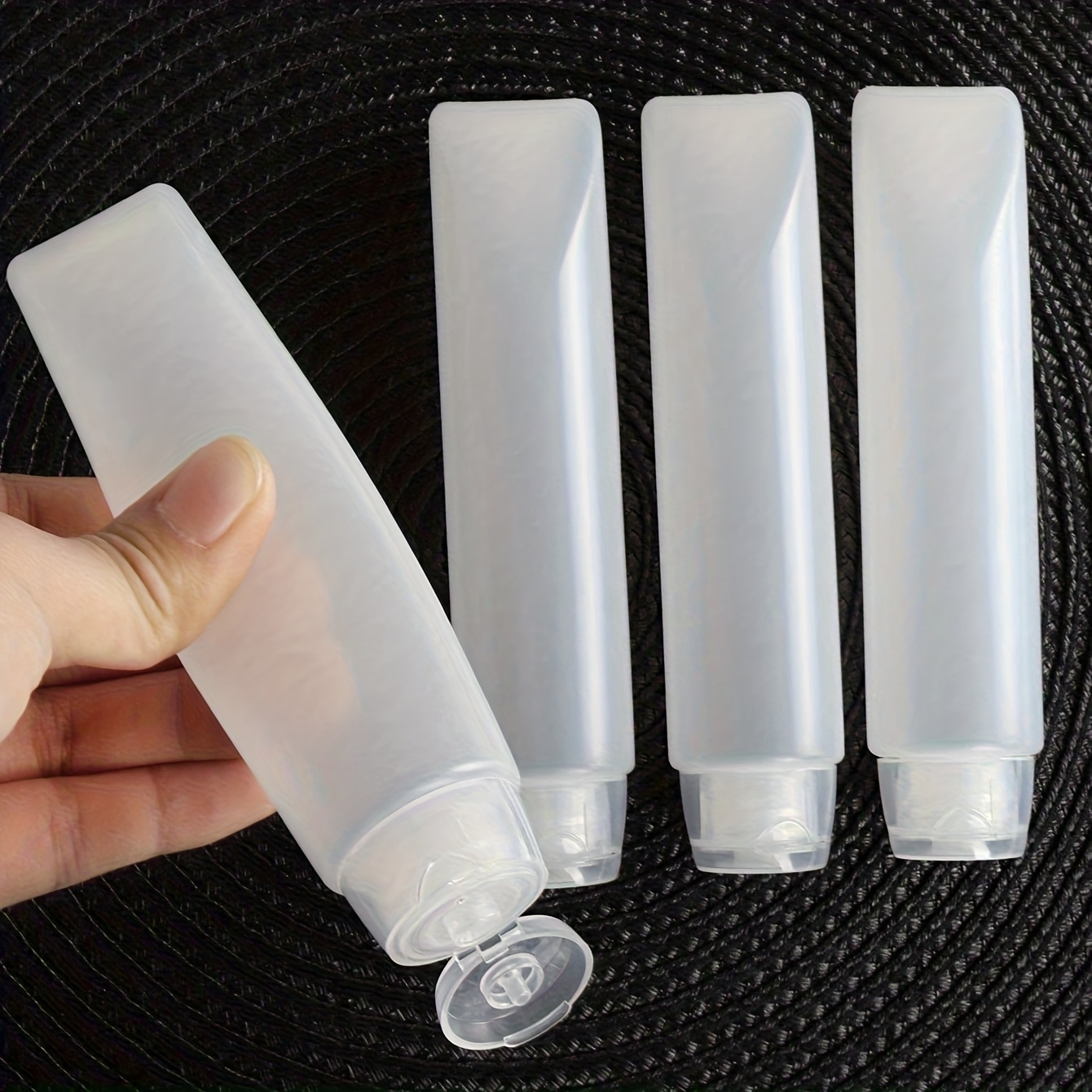 4pcs set of squeeze bottles portable travel bottles travel toiletry squeeze bottles reusable cosmetic containers