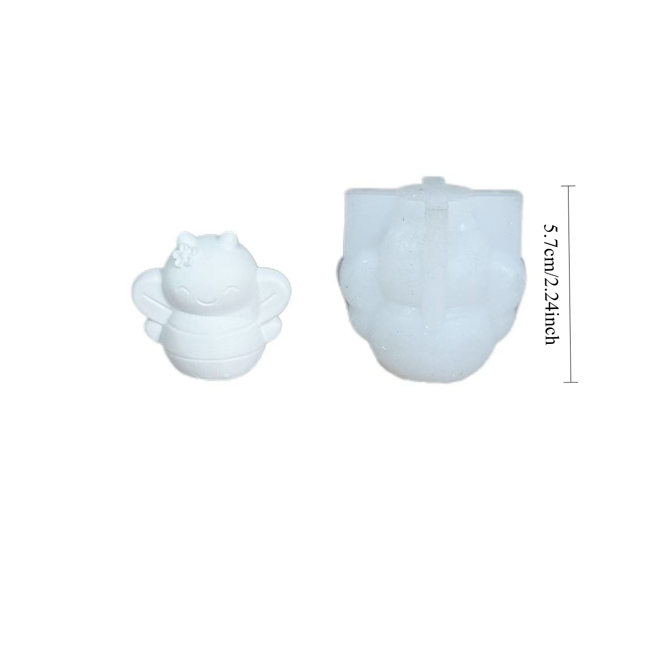 E-shop DIY Mini-Bienen-Silikonform, einfaches gestreiftes Gipsornament, geeignet für Feiertagsgeschenke, Schreibtischdeko – DIY-Kerzenherstellform