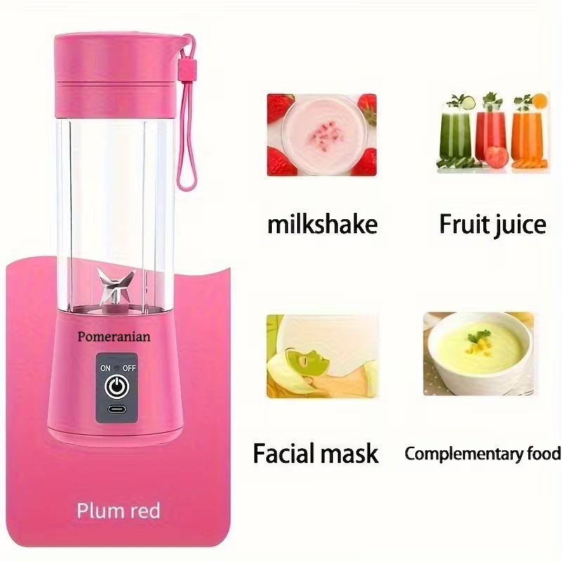 TEMU This Is A Versatile Blender And Juicer That Combines 2 Functions In 1 Device. It Features 6 , Charged Via Usb, And Comes With A Dual Cup Design.