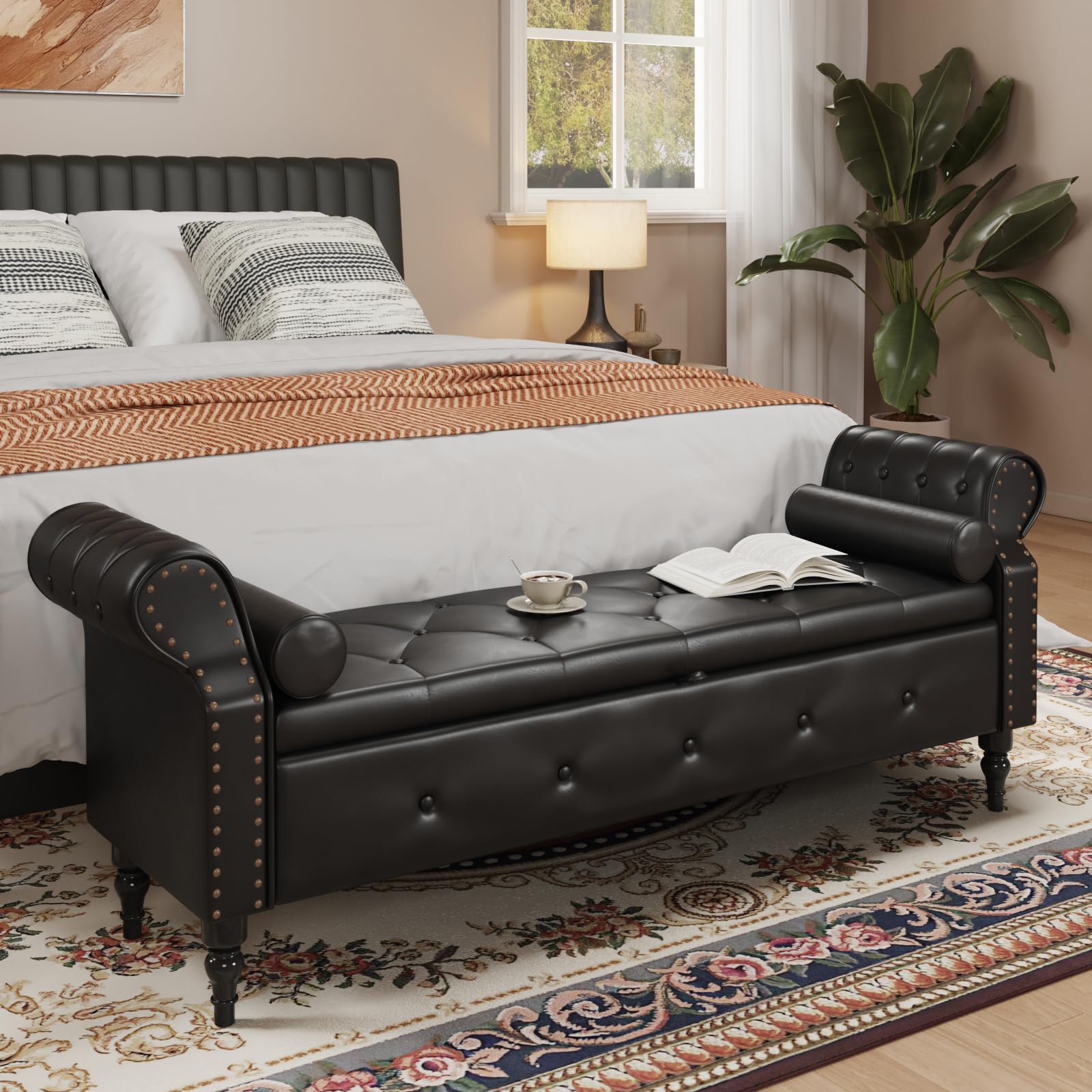 Upholstered Storage Bedroom Bench