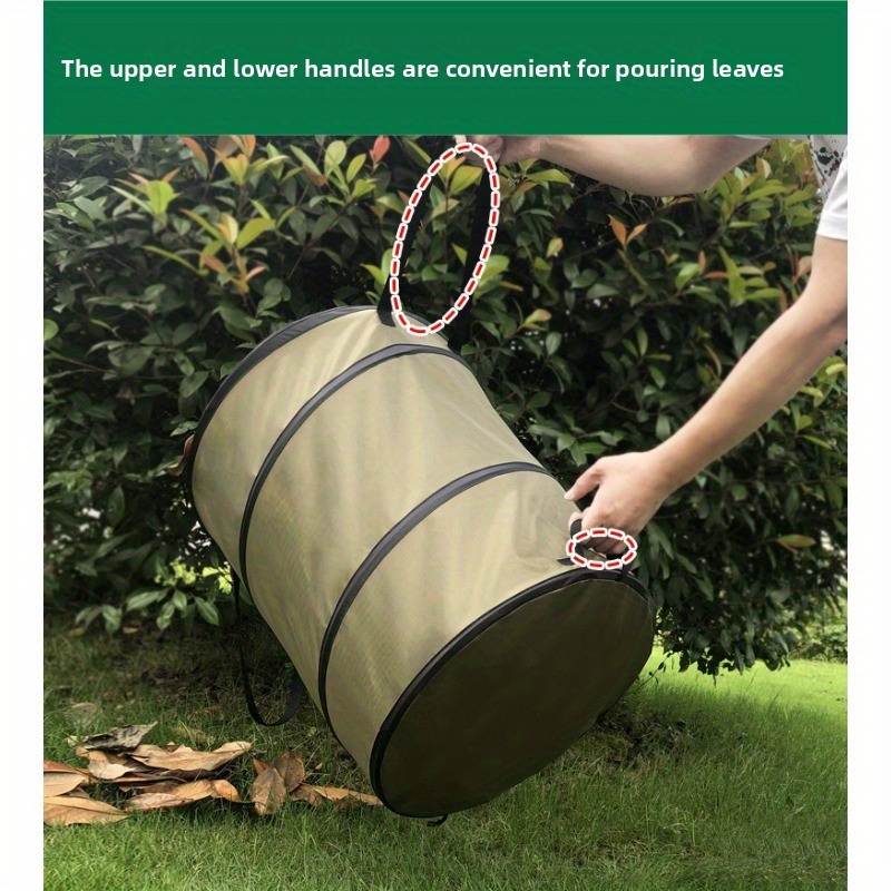 Leaf Trash Can, Garden , Self-driving Outdoor Portable Storage