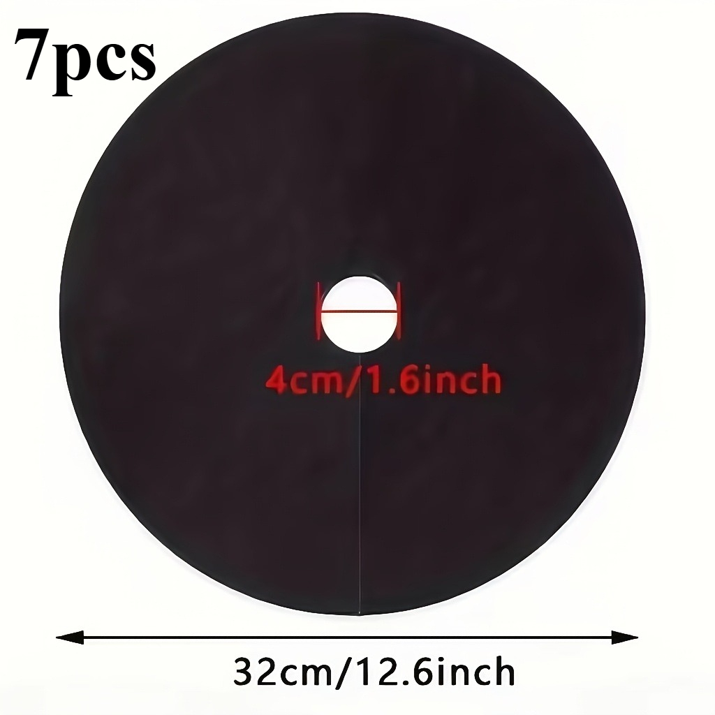 TEMU Ensemble de 7 tapis ronds anti- pour arbres en tissu non tissé, couverture de sol de jardin respirante et hydratante, tapis d'entouragement