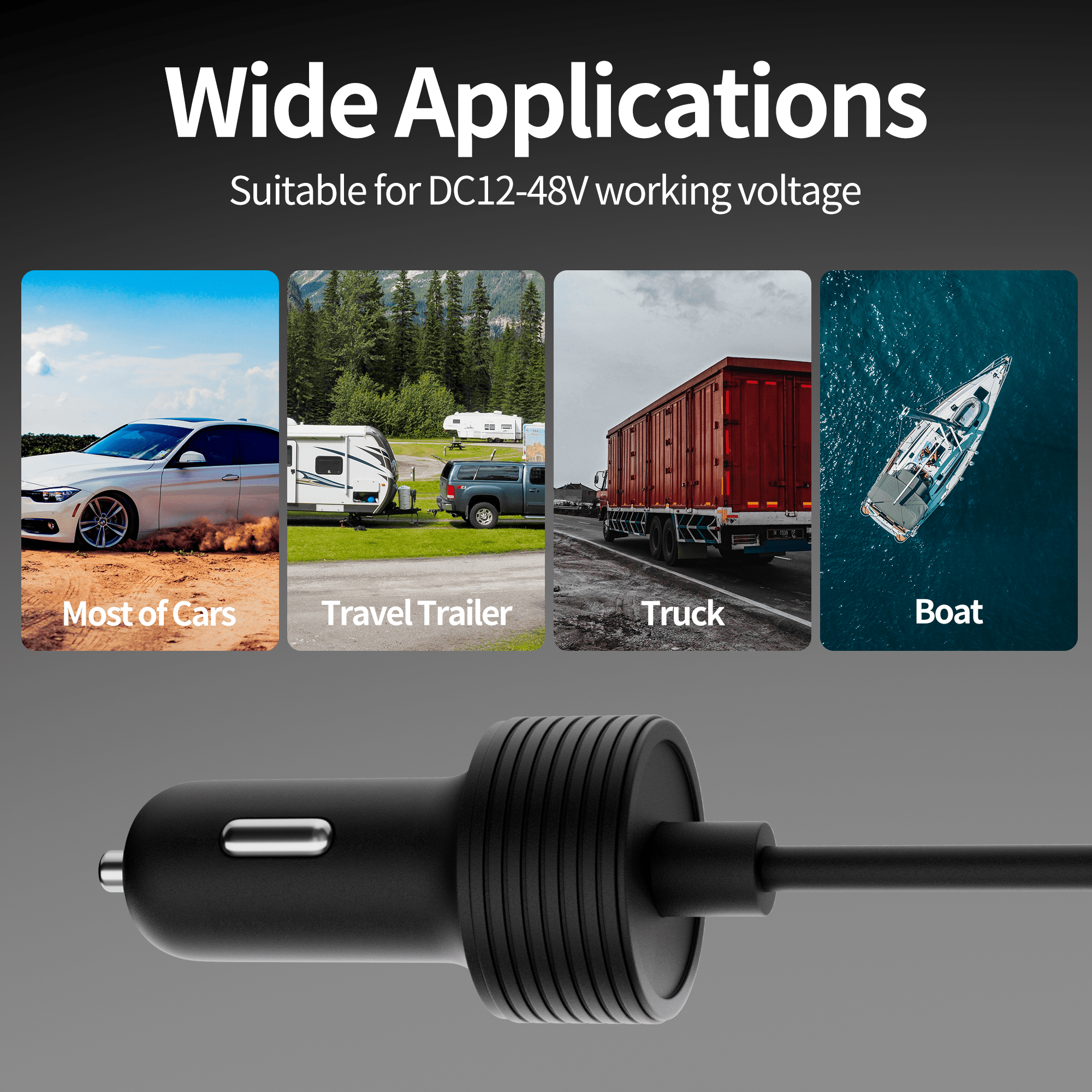 Câble d'alimentation 3 m/9,84 pi pour Starlink Mini, chargeur allume-cigare 12V-24V pour internet satellite Starlink Mini