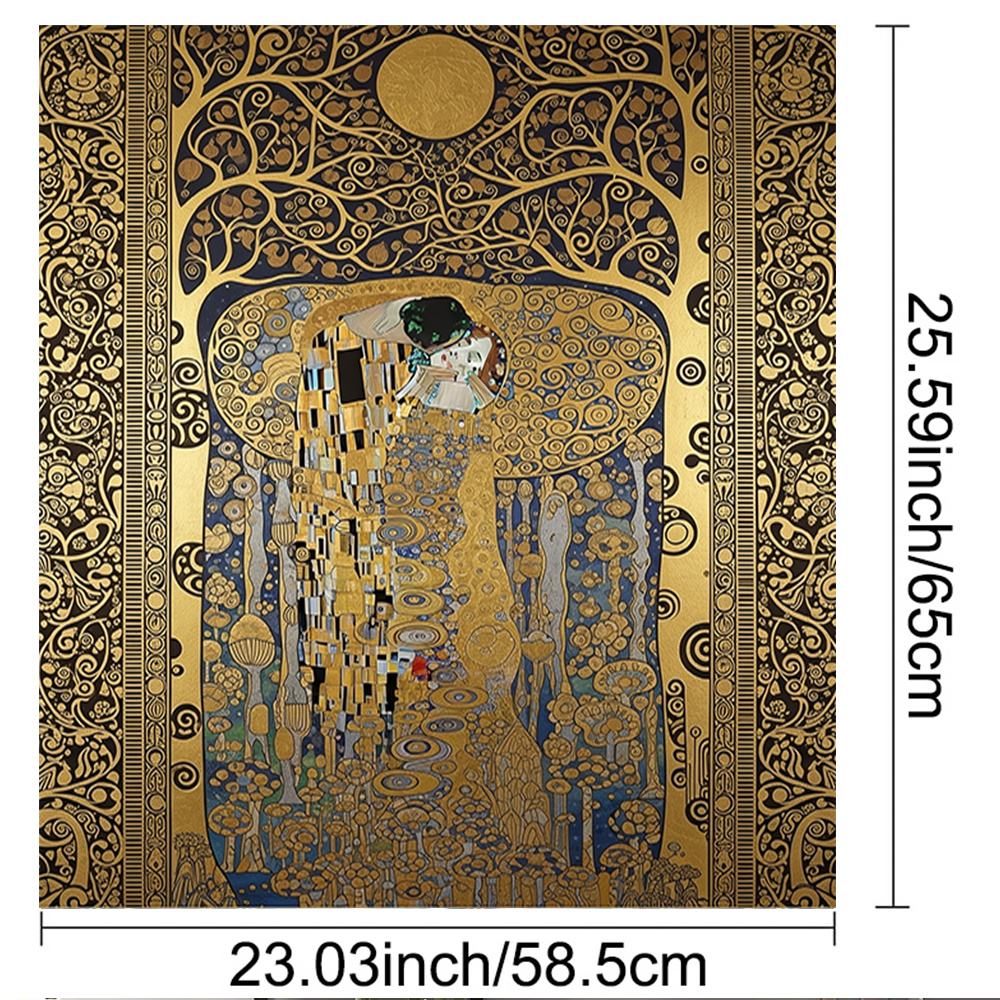 [jit]1pcs Klimt Dishwasher Door Cover, Pvc Sticker For Kitchen Appliance Decor,, Fits Washers Dryers Fridges, 23x25.6in
