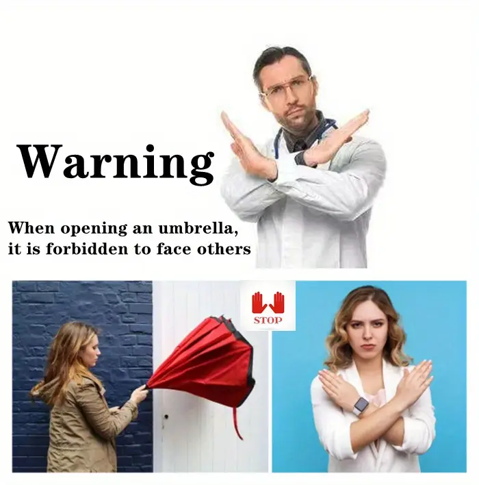 simple and stylish 1pc fully automatic enlarged womens folding umbrella windproof sunscreen uv protection 10 rib structure single color reverse opening and closing reflective strip design suitable for daily travel heavy duty windproof umbrella suitable for all weather details 15