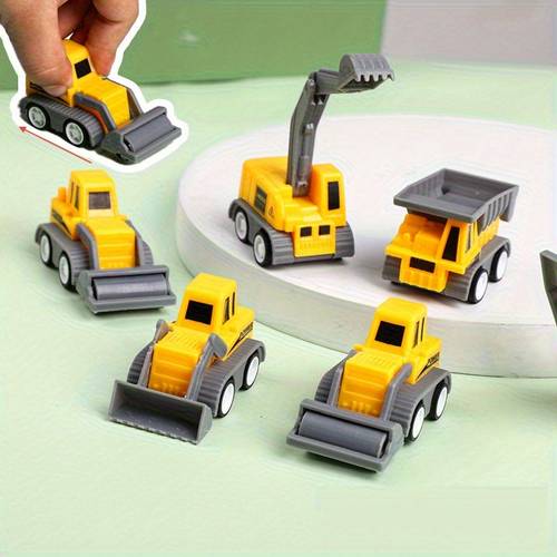 5pcs bulk engineering trucks non electric toy vehicles with multicolor plastic birthday party favors classroom rewards christmas halloween gifts for durable role play vehicles
