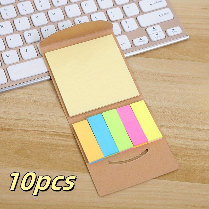 TEMU 10pcs Portable Paper Note Pad Set For Students, With Detachable Memo Pads For Messages