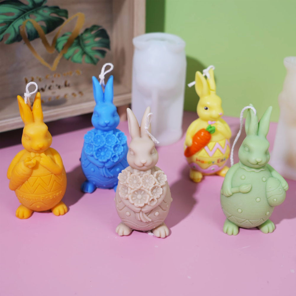 

Easter Bunny Silicone Molds, 3d Rabbit With Flower & Egg Figures, Candle Plaster Casting, Diy Animal Soap Resin Crafting Tools, Irregular Shaped Home Party Decor, Handmade Gift