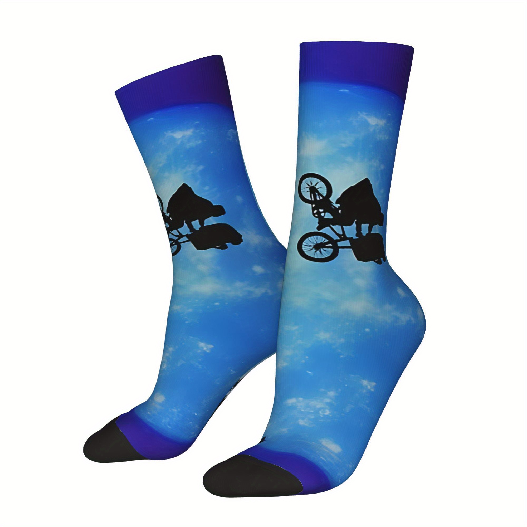 

Men's Novelty Socks - E.t. & Vintage Hip , Breathable Polyester , Gifts, Happy, Bawok, Crew, Printed