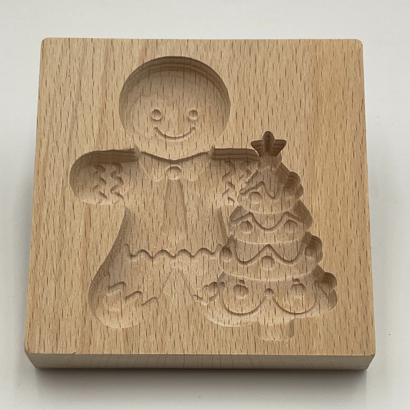 TEMU Christmas Gingerbread Man Wooden Cookie Cutters, Candy Cane Gingerbread Man, Gingerbread Man With Christmas Tree, Hat And Scarf Designs, Clear