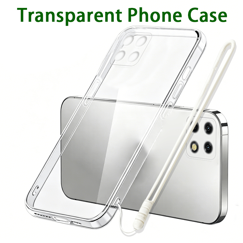 TEMU Phone Case - [space Shell] Suitable For Galaxy A22 5g Phone Case Transparent Case With Lanyard Easy To Clean Tpu Soft Shell Business Flexible