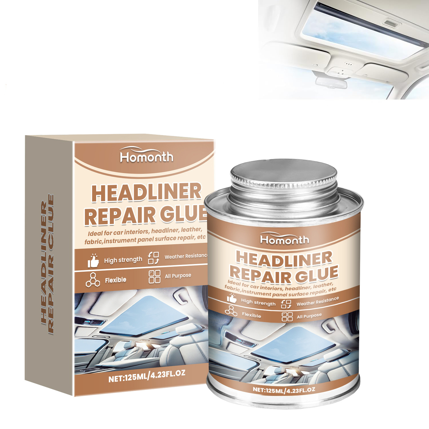 TEMU Adhesive For Fixing Car, Suitable For Automotive Upholstery, Including Fabric And Leather