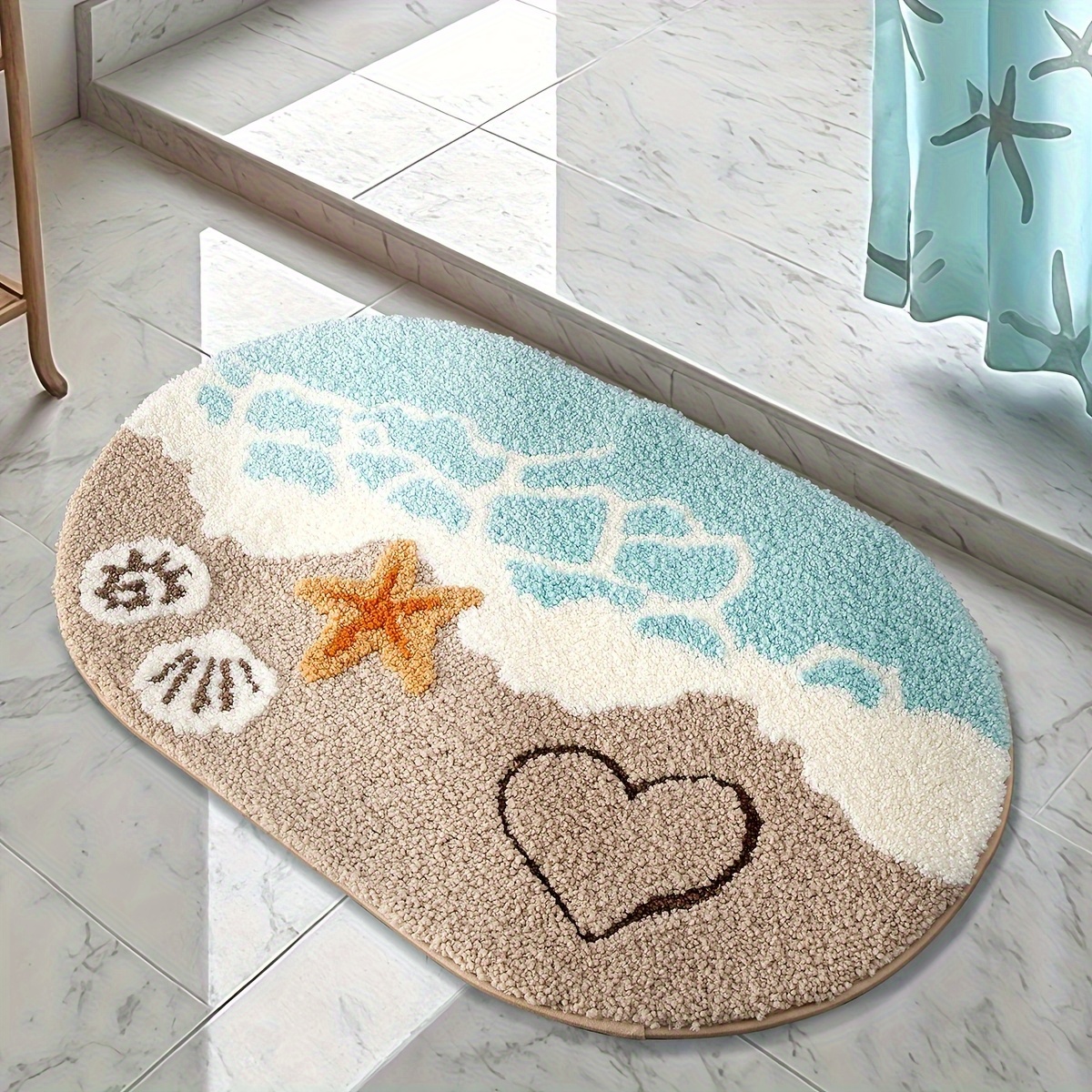 Lot De 3 Tapis Salle De Bain En Peluche Antidérapants – Formes U Et O, 40x60 Cm, Absorbant Et Doux