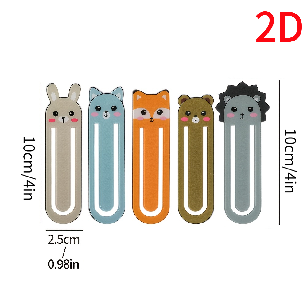 TEMU 5 pezzi di segnalibri in acrilico, con simpatici animali dei animati come , panda, , ricci e , un regalo premuroso per gli degli animali, gli
