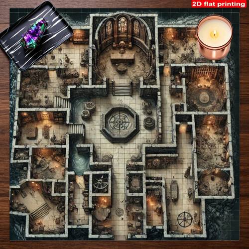 1pc medieval tablecloth with tarot card mat suitable for rpg table cover game board cloth for home decor themed parties coffee table cover for 2d flat