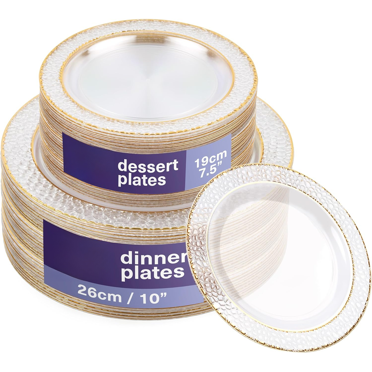 40 premium hard plastic plates with     20 x 26cm 20 x 19cm   plates for weddings birthdays christmas parties