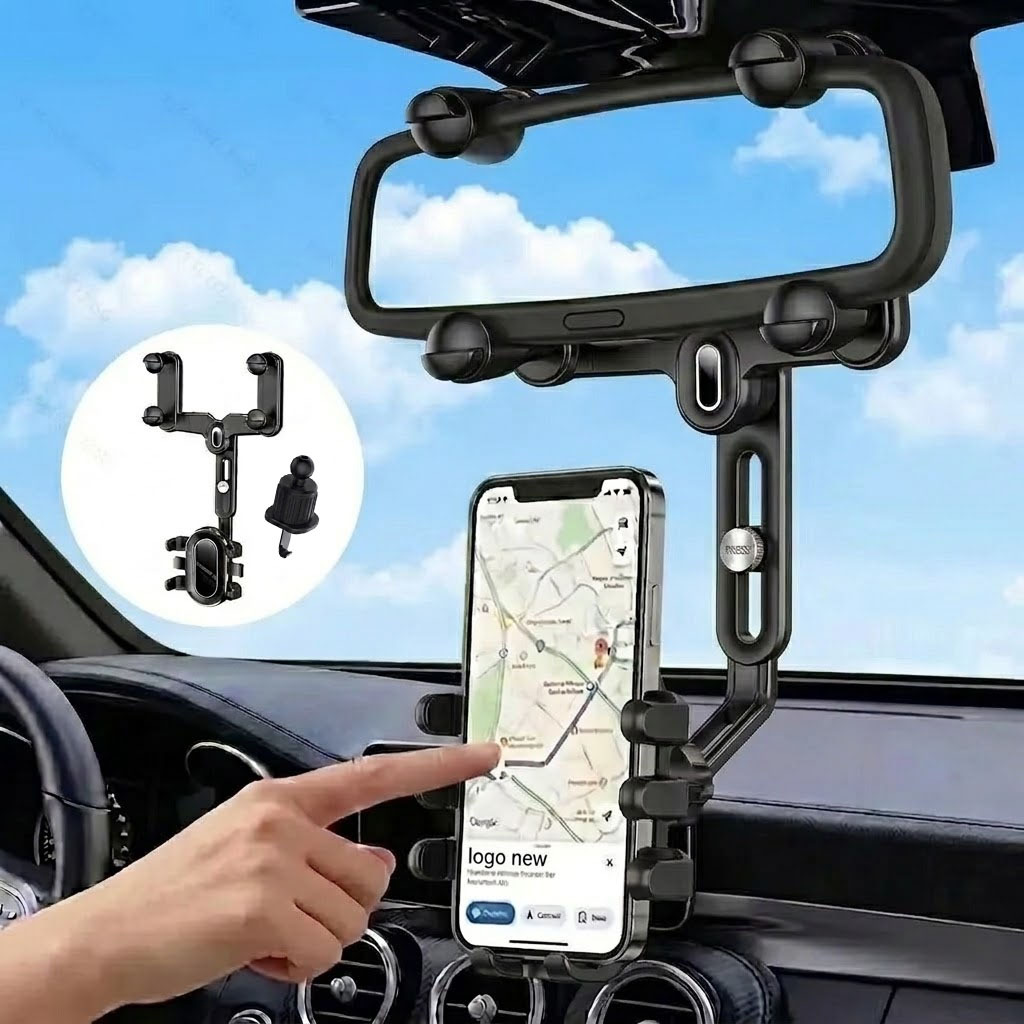 TEMU 3-in-1 Car Phone Holder, Car Mobile Phone Stand/vent Slot Holder, Multifunctional Strong Suction Cup Attached And Non-falling, Adjustable View
