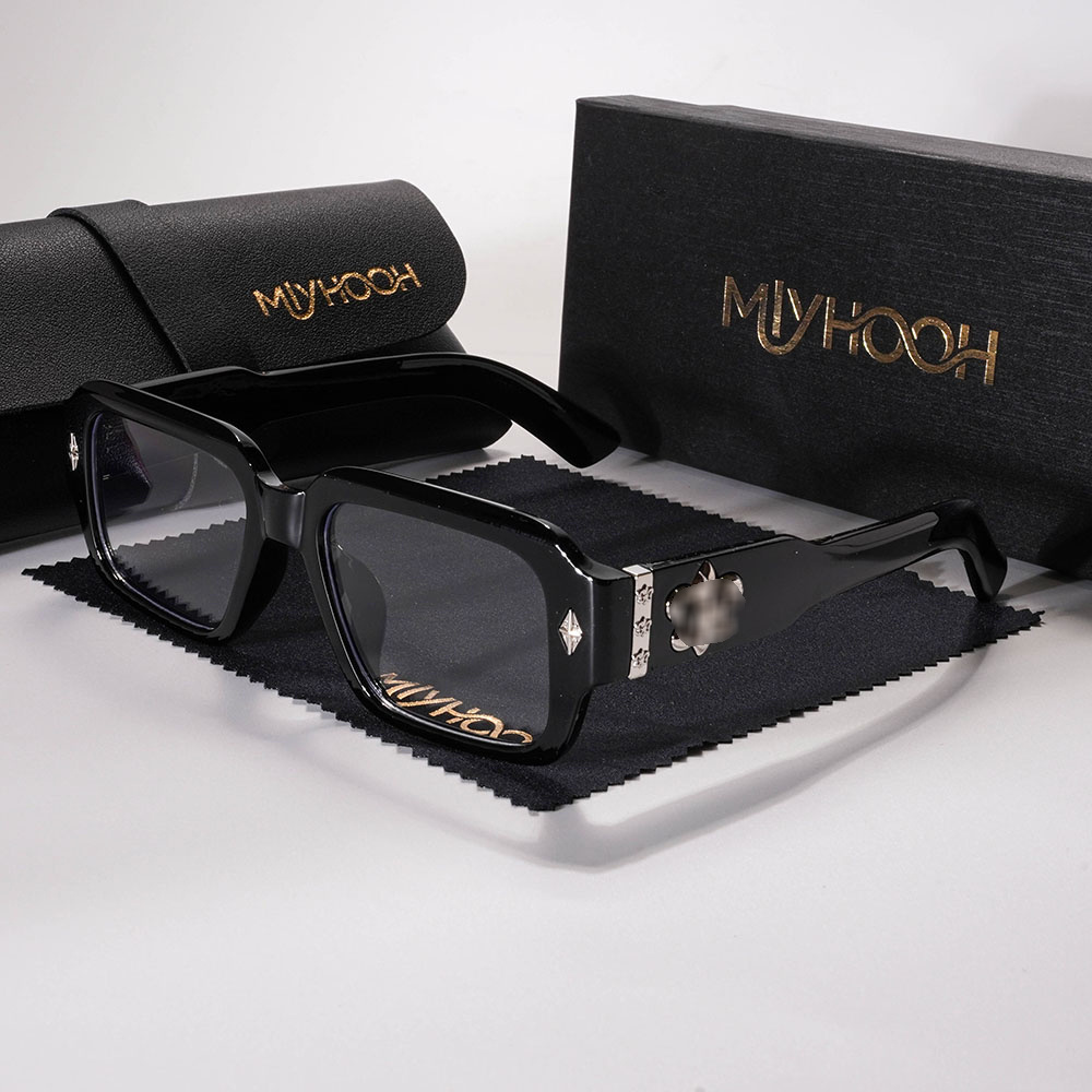 Unisex Premium Western Classic Square Retro Large Face Glasses