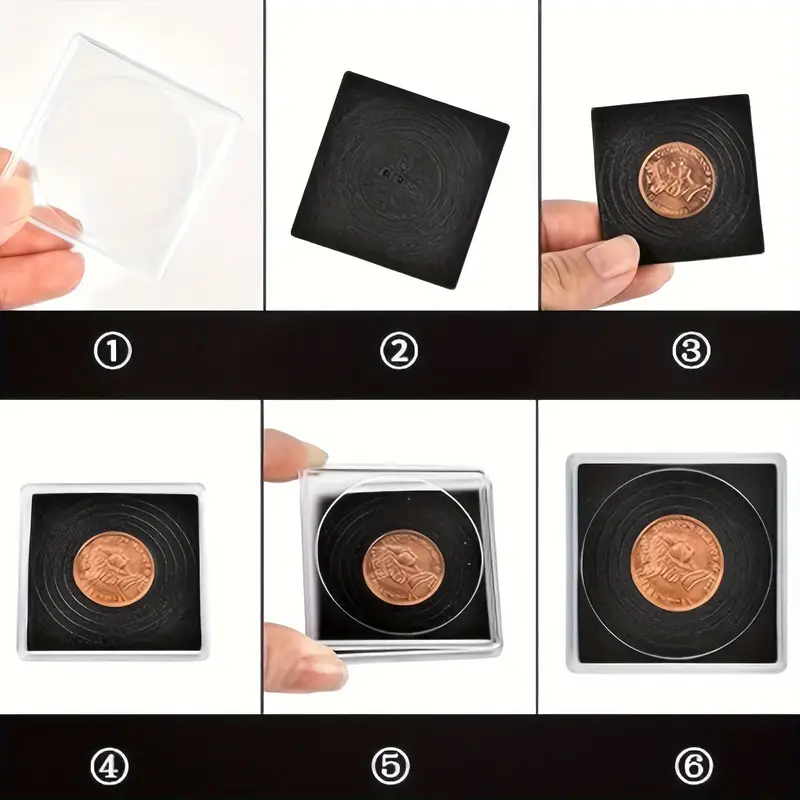 комплект из 20 защитных колпачков для для хранения в коробках с регулируемыми подставками в 5 размерах (20/25/30/35/40 мм), подходящий для различных памятных , , пенни, значков и карточек для хранения марок. надежное отображение - подарок для коллекционеров ! подробные сведения 8