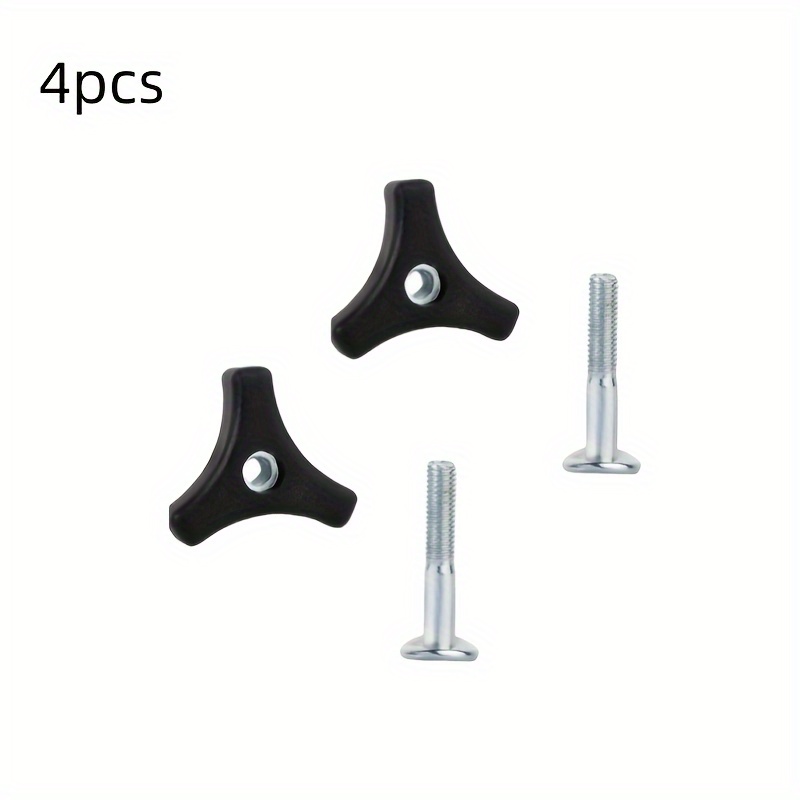 E-shop 4er-Pack Rasenmäher Lenker Schrauben und Muttern - Wasserdicht, Schmutz- und Sandabweisend, Mattes Finish - Geeignet für Alle Arten von
