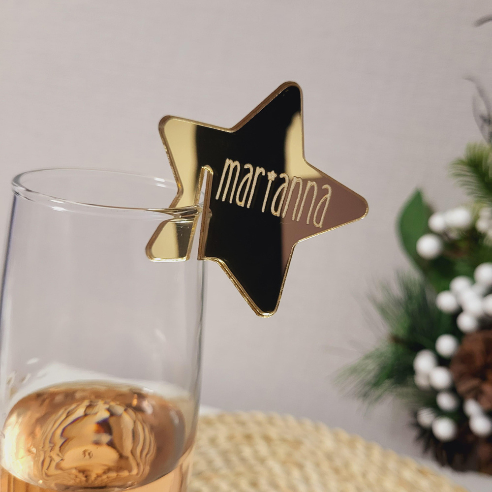 TEMU 10pcs Personalized Wedding Cards & Drink Charms - Custom Name/number Acrylic Glass-like Wine Tag Holders With Name Tag Holders For Wedding Party